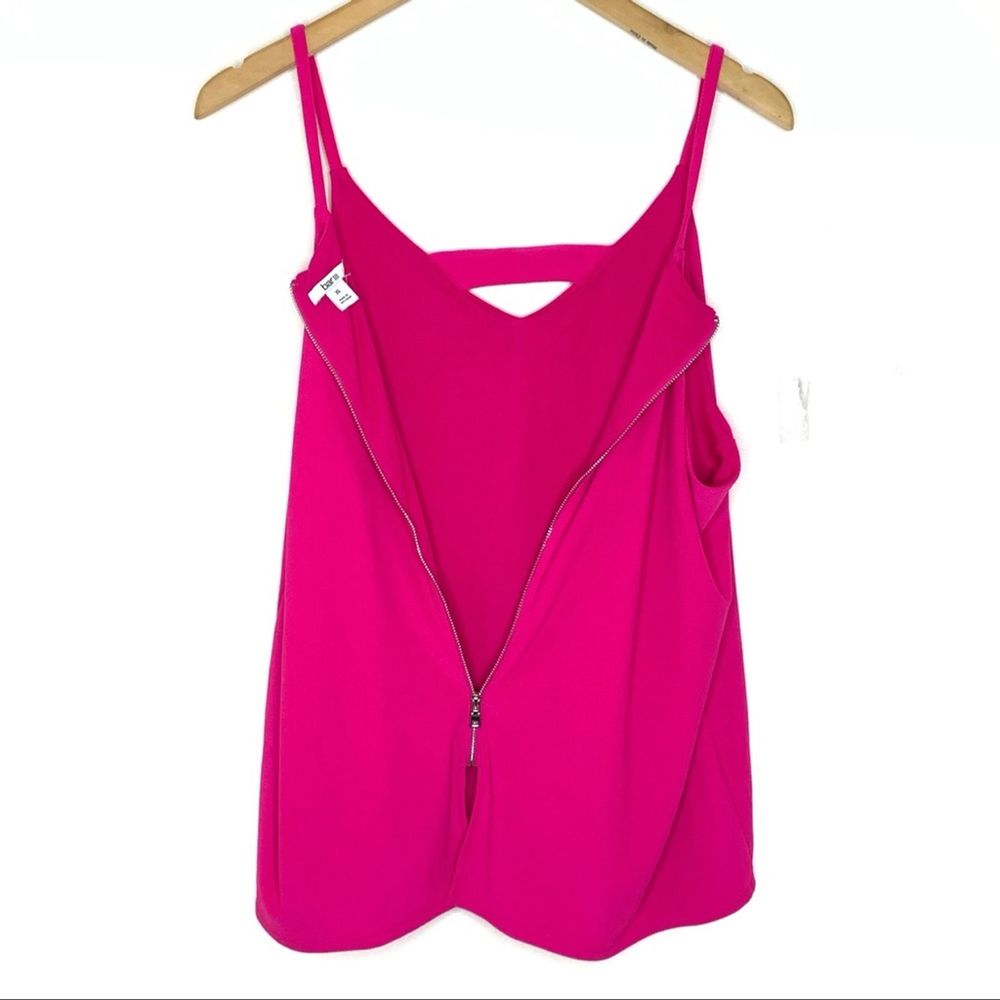 Bar III Pink Zip Back Cutout Tank Top XL - Picture 4 of 10